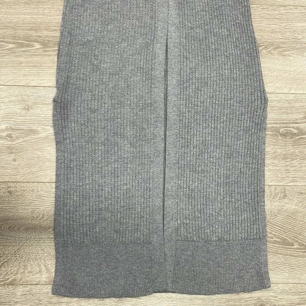 Athleta Long Sweater Duster Cardigan Merino Wool Blend Blue Gray S